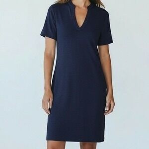 Anatomie‎ Dress Women XS Navy Blue Minimalist Casual Preppy Office Chic Work